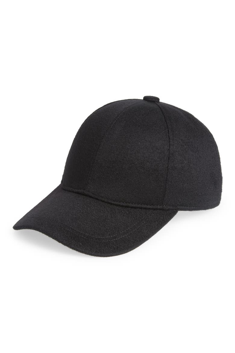 Cashmere Baseball Cap, Main, color, BLACK