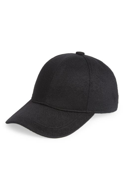 Vince Cashmere Baseball Cap In Black