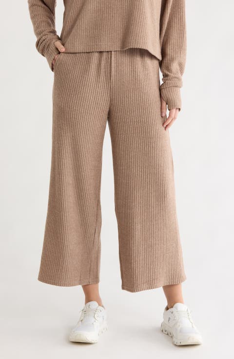 SwiftStride Rib Knit Wide Leg Pants