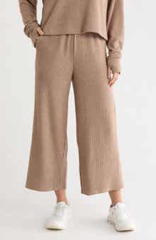 90 DEGREE BY REFLEX SwiftStride Rib Knit Wide Leg Pants