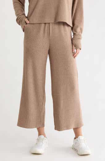 90 DEGREE BY REFLEX SwiftStride Rib Knit Wide Leg Pants
