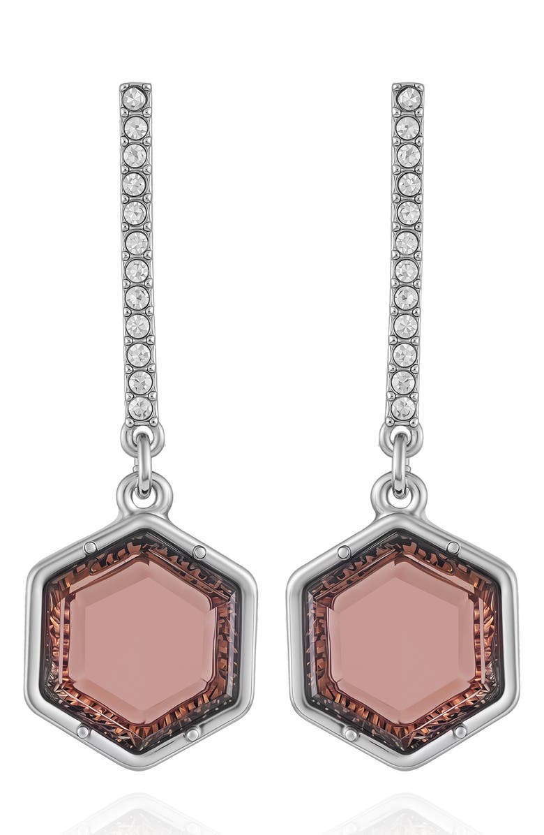 Vince Camuto Resin Stone Drop Earrings, Main, color, Silver Tone