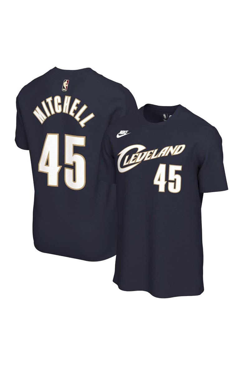 Unisex Nike Donovan Mitchell Navy Cleveland Cavaliers Name & Number T-Shirt - Classic Edition, Main, color, Navy