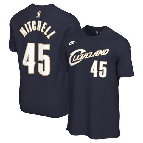 Unisex Nike Donovan Mitchell Navy Cleveland Cavaliers Name & Number T-Shirt - Classic Edition