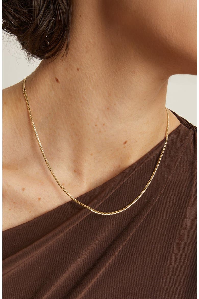 Cuban Chain Necklace, Alternate, color, Yellow Gold Vermeil