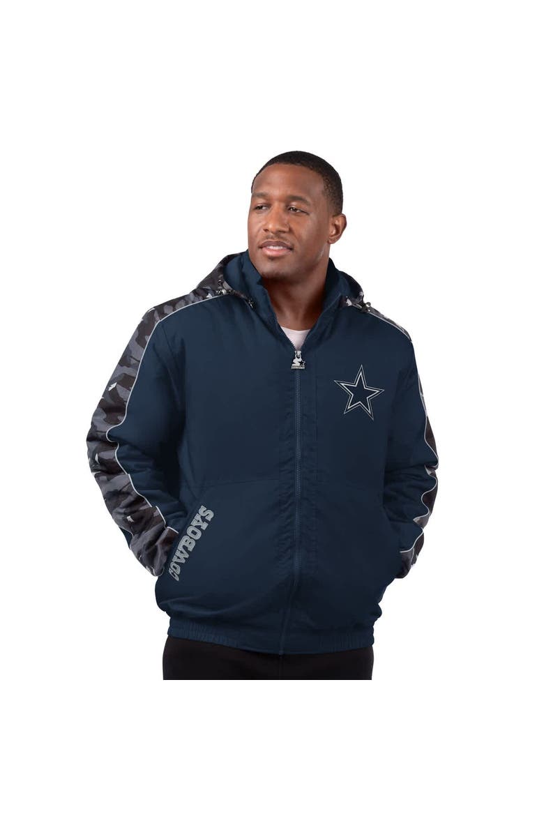 Men's Starter  Navy Dallas Cowboys Thursday Night Gridiron Full-Zip Jacket, Main, color, Navy
