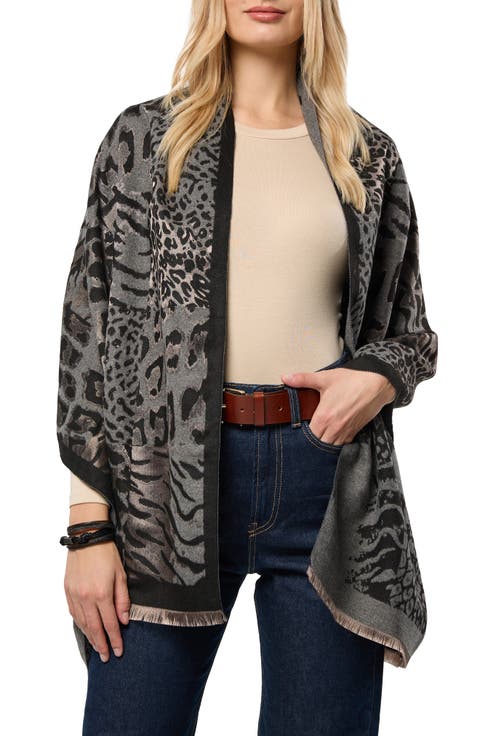 Mixed Animal Print Scarf