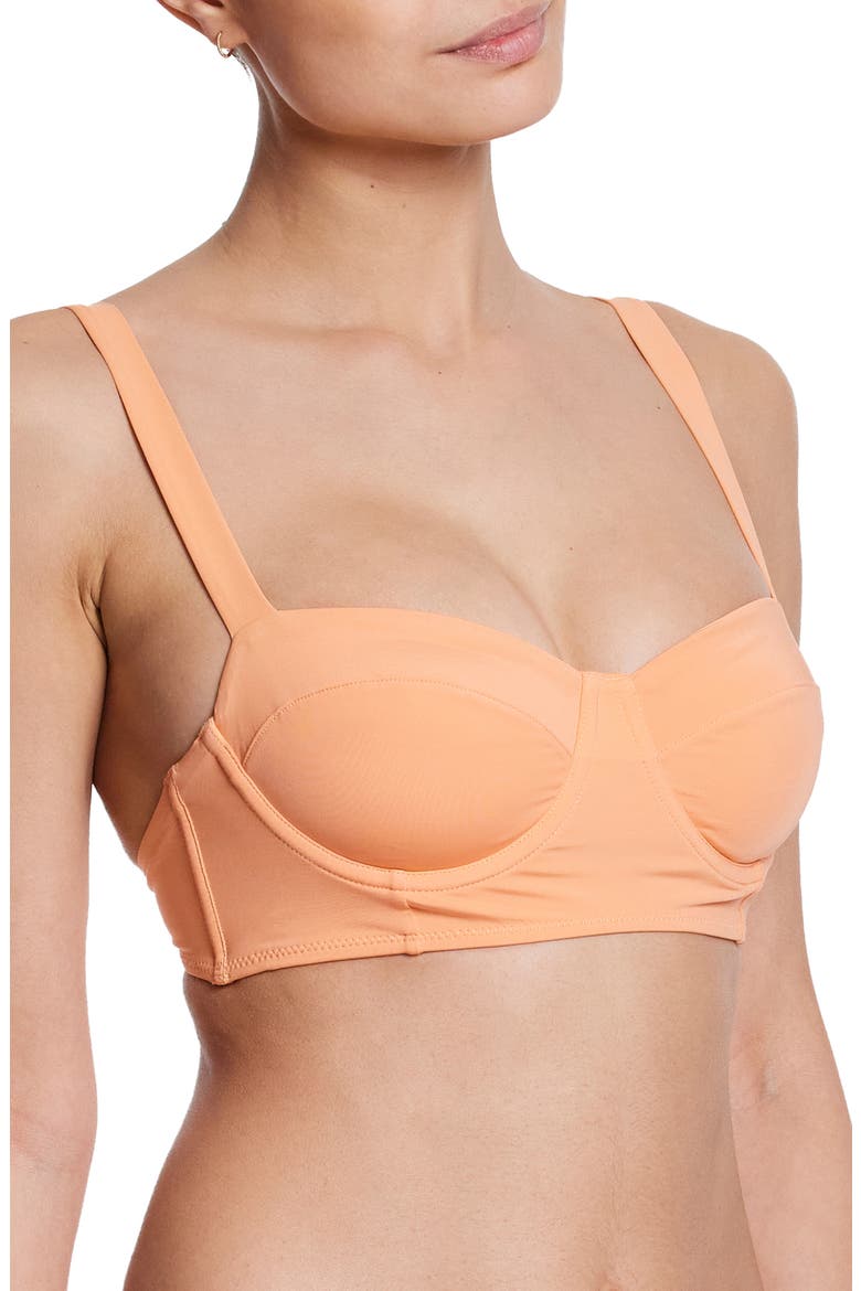 Balconette Bikini Top, Alternate, color, FLORENCE ORANGE