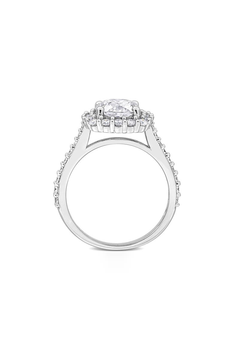 Dew Cushion Cut Moissanite Ring, Alternate, color, WHITE/ SILVER