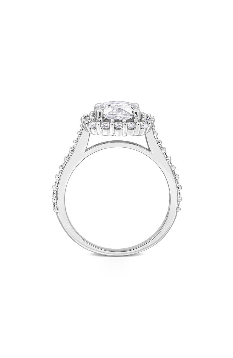 DELMAR Dew Cushion Cut Moissanite Ring, Alternate, color, White/ Silver