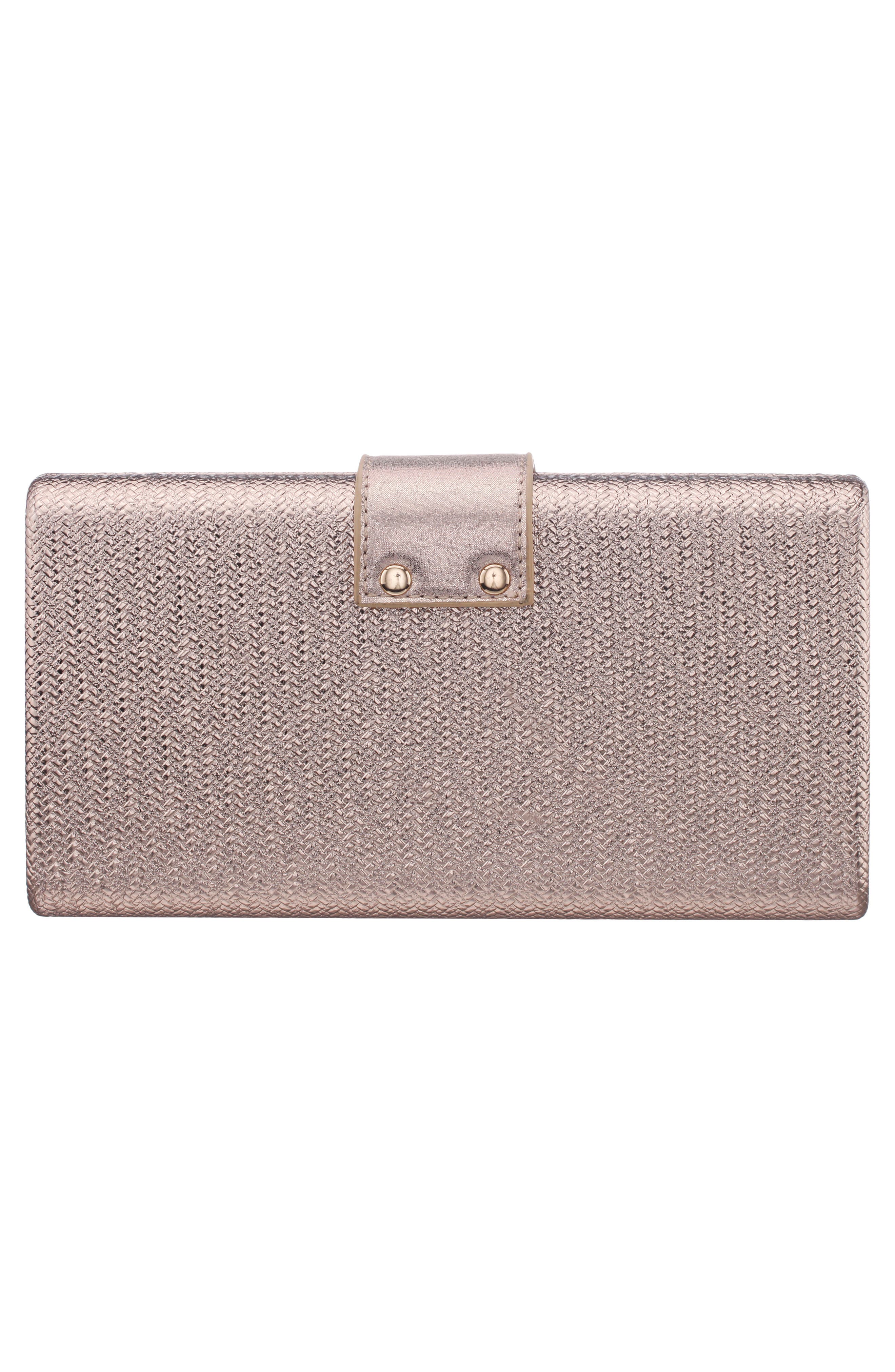 Presly Faux Leather Clutch, Alternate, color, ANTIQUE GOLD