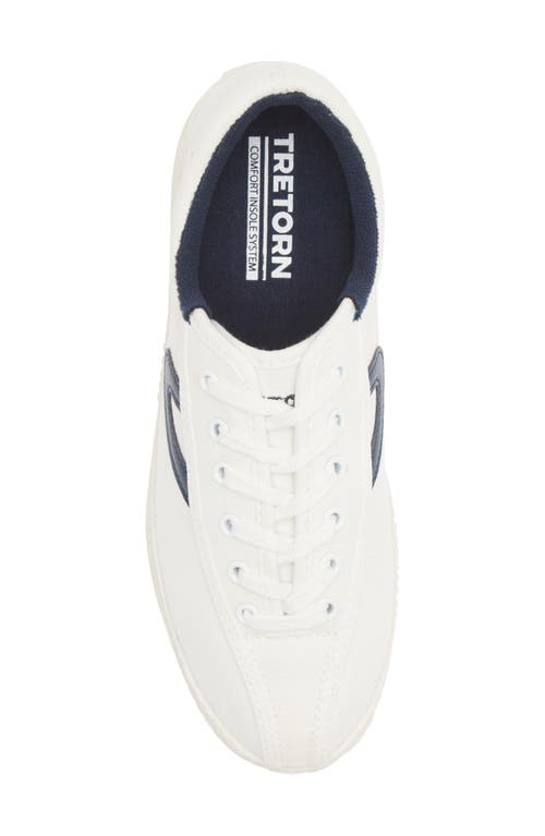 Tretorn Nylite Sneaker In White/navy