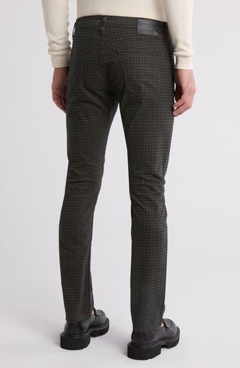 SUD Print Slim Straight Leg Pants