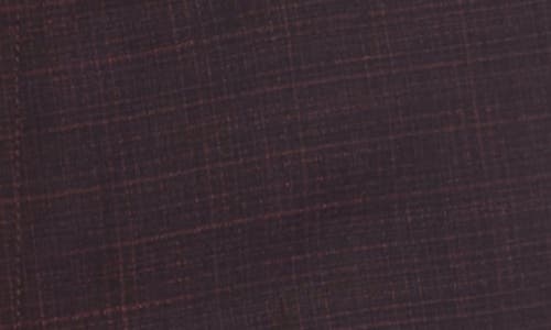 Paisley & Gray Downing Slim Fit Flat Front Grid Dress Pants In Purple