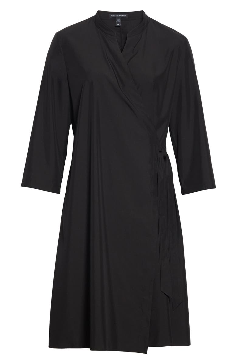 Eileen Fisher Tencel<sup>®</sup> Lyocell Blend Wrap Dress, Alternate, color, 