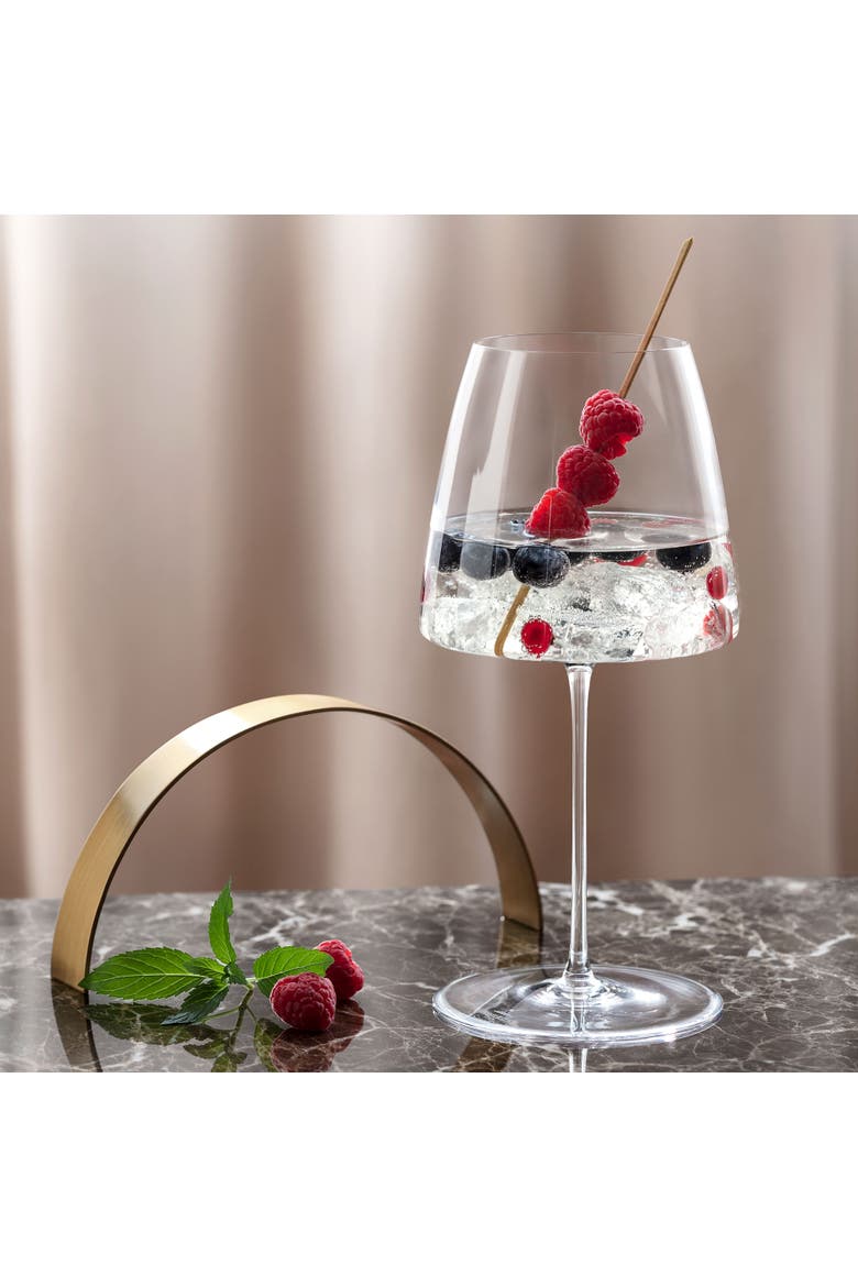 Metro Chic Crystal Red Wine Glass Pair, Alternate, color, clear