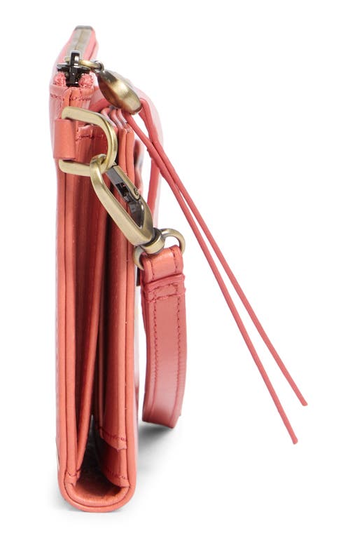 Hobo Kali Leather Phone Wristlet In Pink