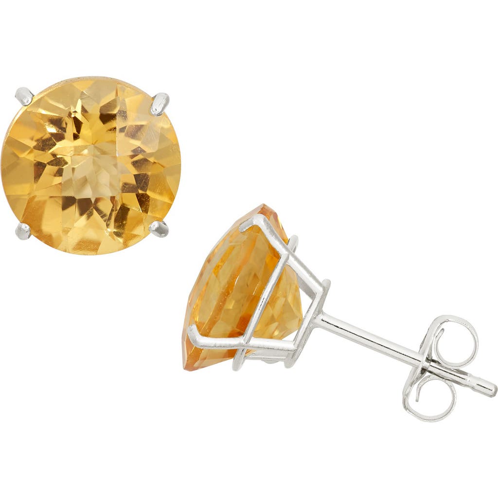 Fzn 10k Gold Solitaire Stud Earrings In Metallic