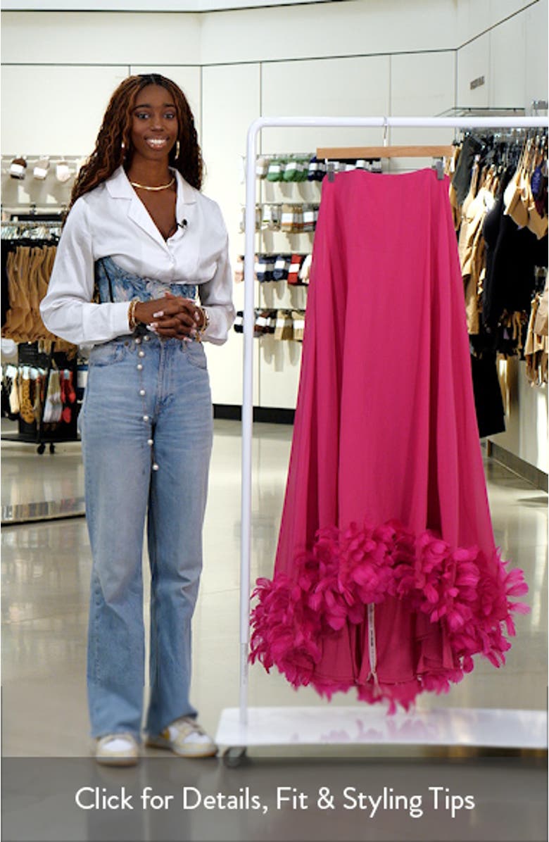 Strapless Feather Hem High Low Gown, sales video thumbnail