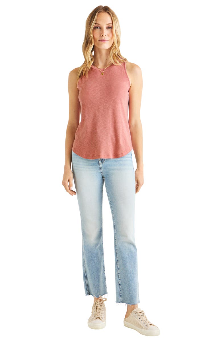 Splendid Acadia Slub Cotton Tank, Alternate, color, Sunset