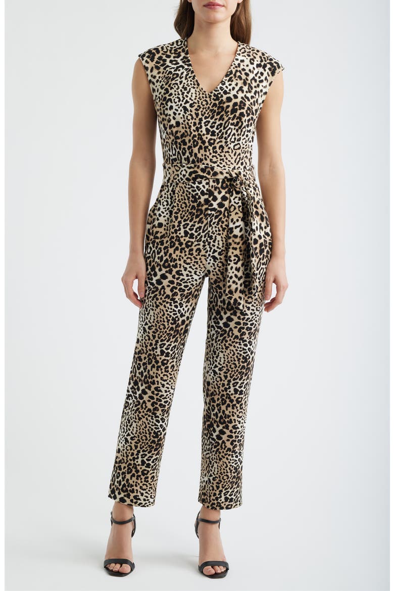 Extended Shoulder Straight Leg Jumpsuit, Main, color, ANNE BLACK MULTI