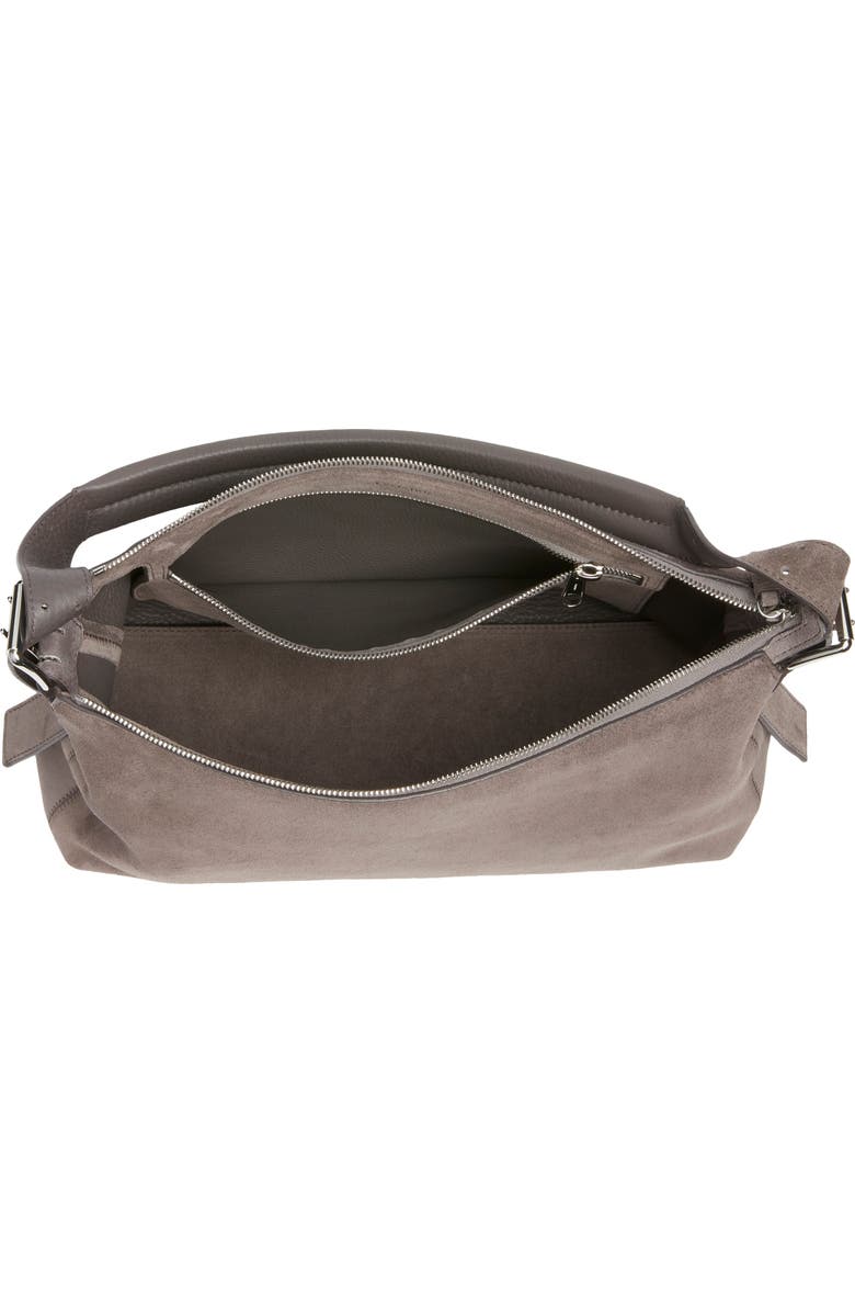 Lemaire Belted Suede Shoulder Bag, Alternate, color, Mink