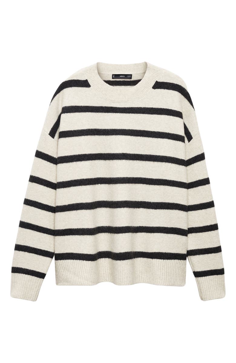 MANGO Stripe Crewneck Sweater, Alternate, color, 
