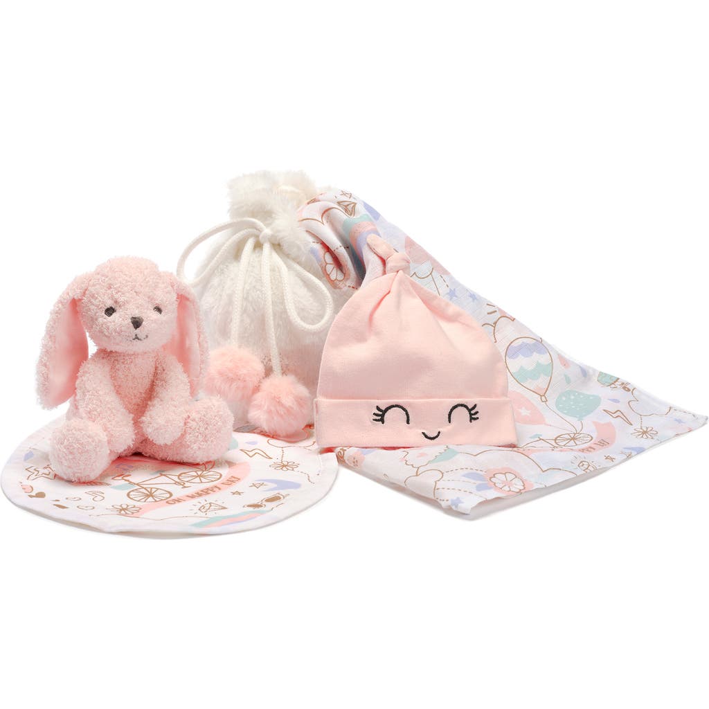 Lambs & Ivy 5 Piece Bunny Infant/Newborn Baby Gift Set with Swaddle in Pink  product