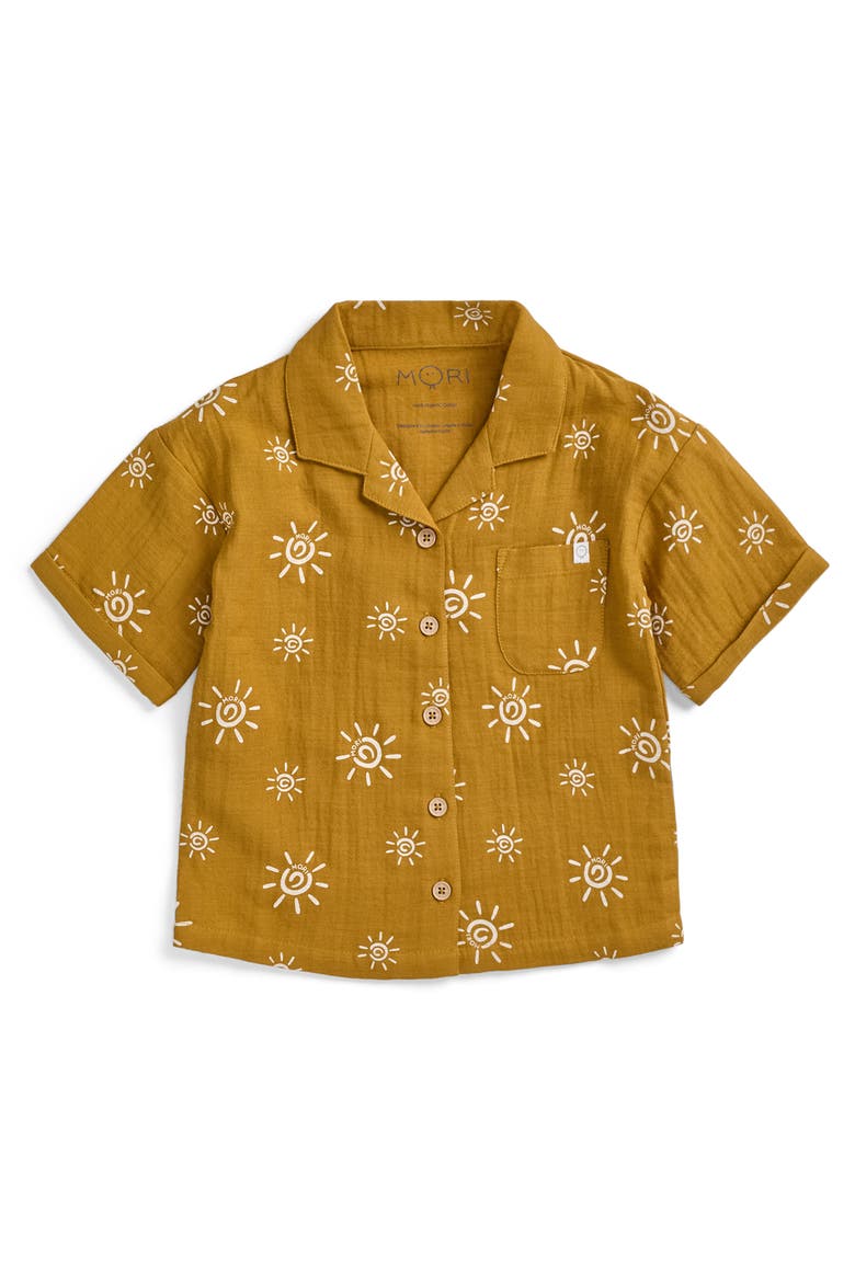 Sun Muslin Shirt, Main, color, Sun Gardenia