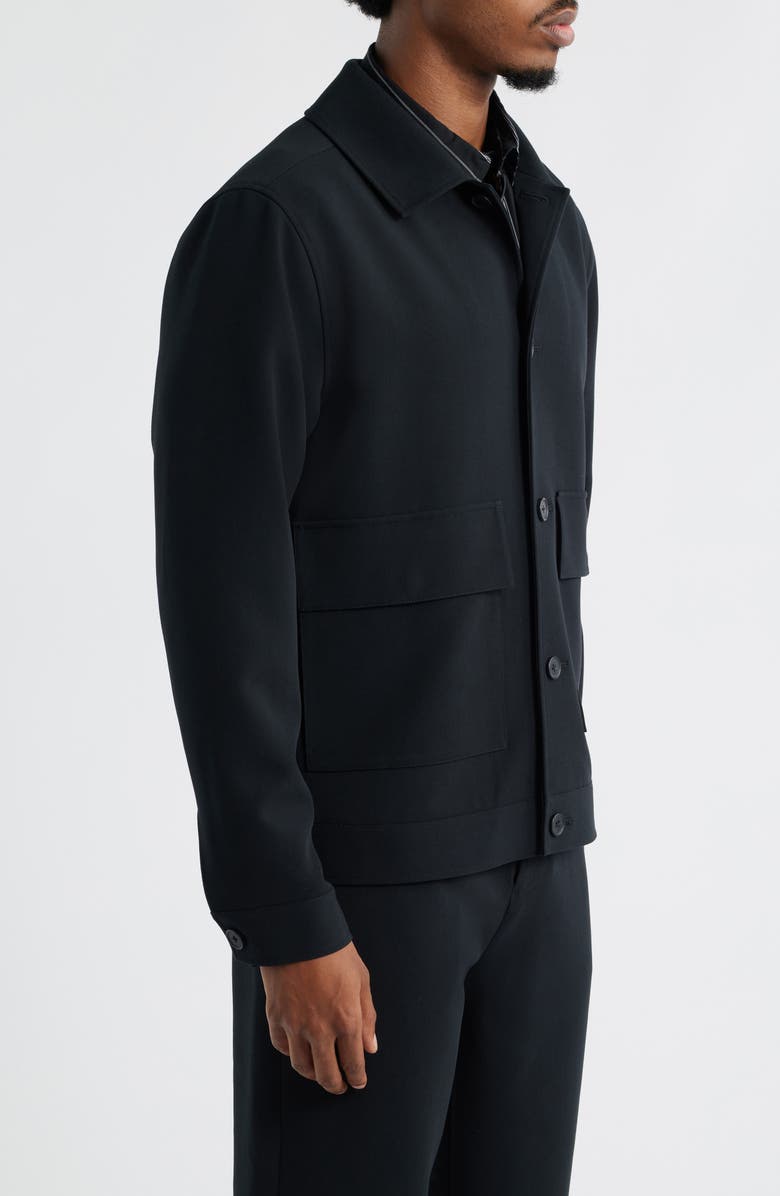 Open Edit Twill Jacket, Alternate, color, Black Caviar