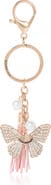 Juicy Couture Butterfly Charm Keychain with Pearls