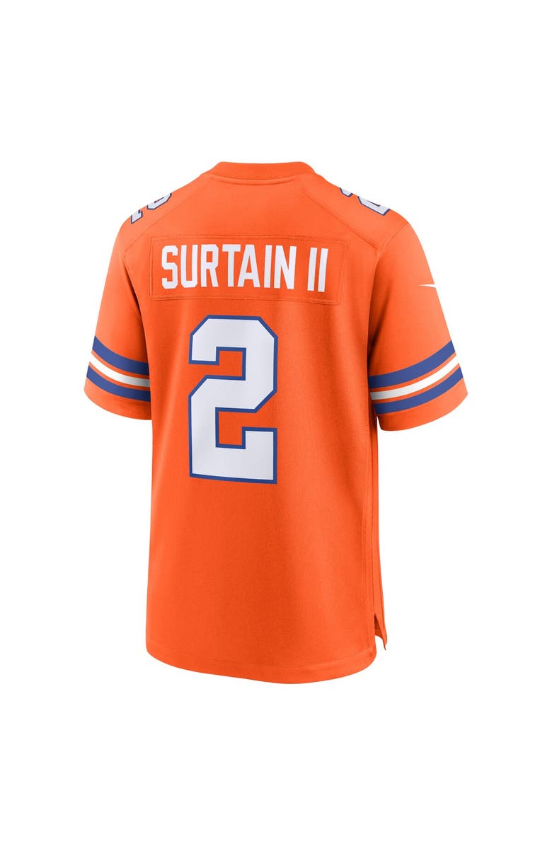 Nike Men's Nike Patrick Surtain II Orange Denver Broncos Mile High Collection 1977 Throwback Player Game Jersey, Alternate, color, Orange