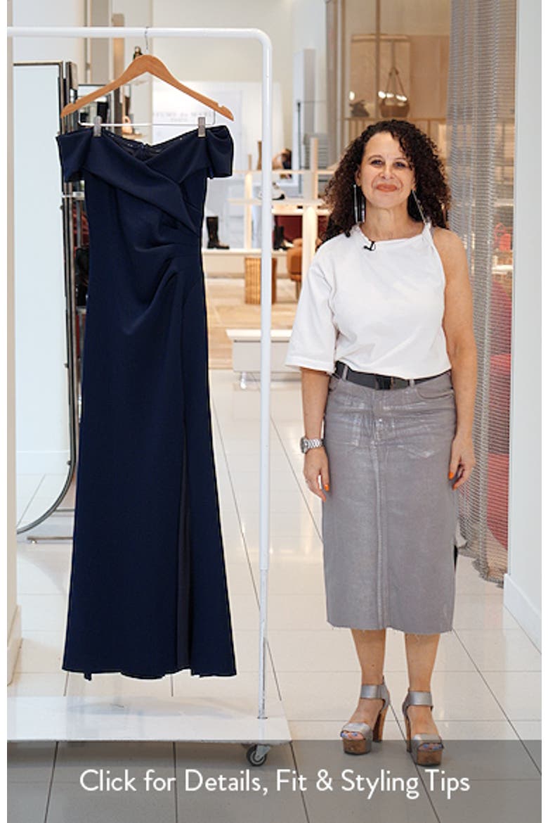 Long Ruched Scuba Gown video