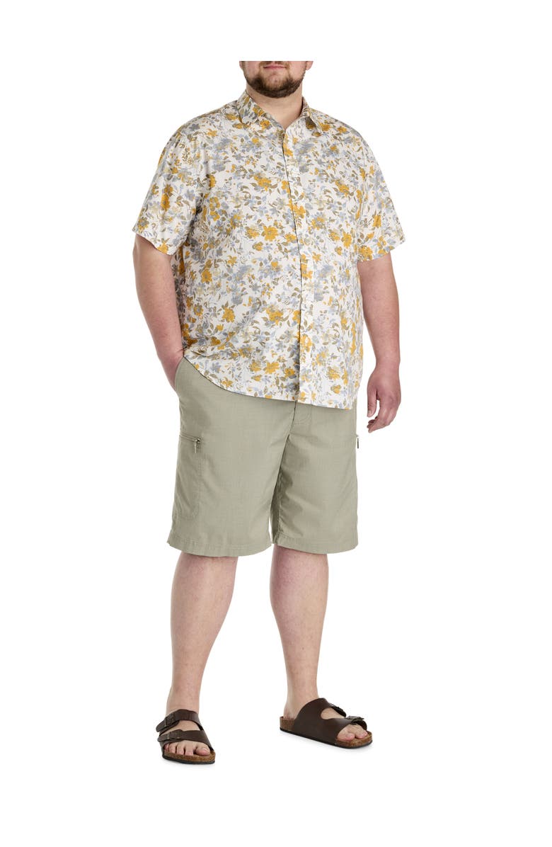 True Nation by DXL Big & Tall Watercolor Floral Sport Shirt, Alternate, color, Multi