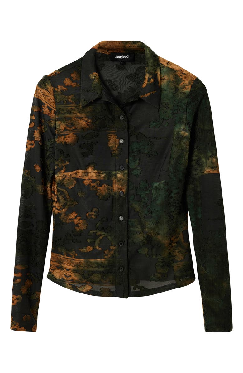 Desigual Bangalore Burnout Shirt, Alternate, color,