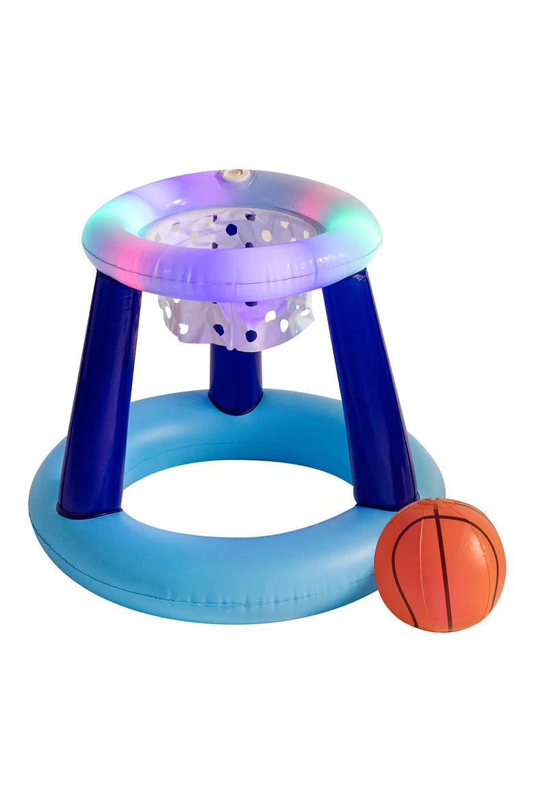 Floating LED Basketball Pool Game, Main, color, BLUE MULTI