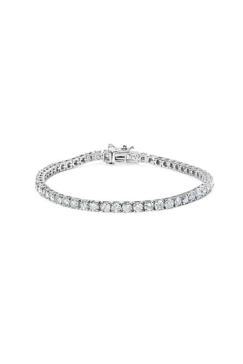 10K White Gold 6.00 Cttw Classic Natural Diamond Tennis Bracelet, Alternate, color, White Gold