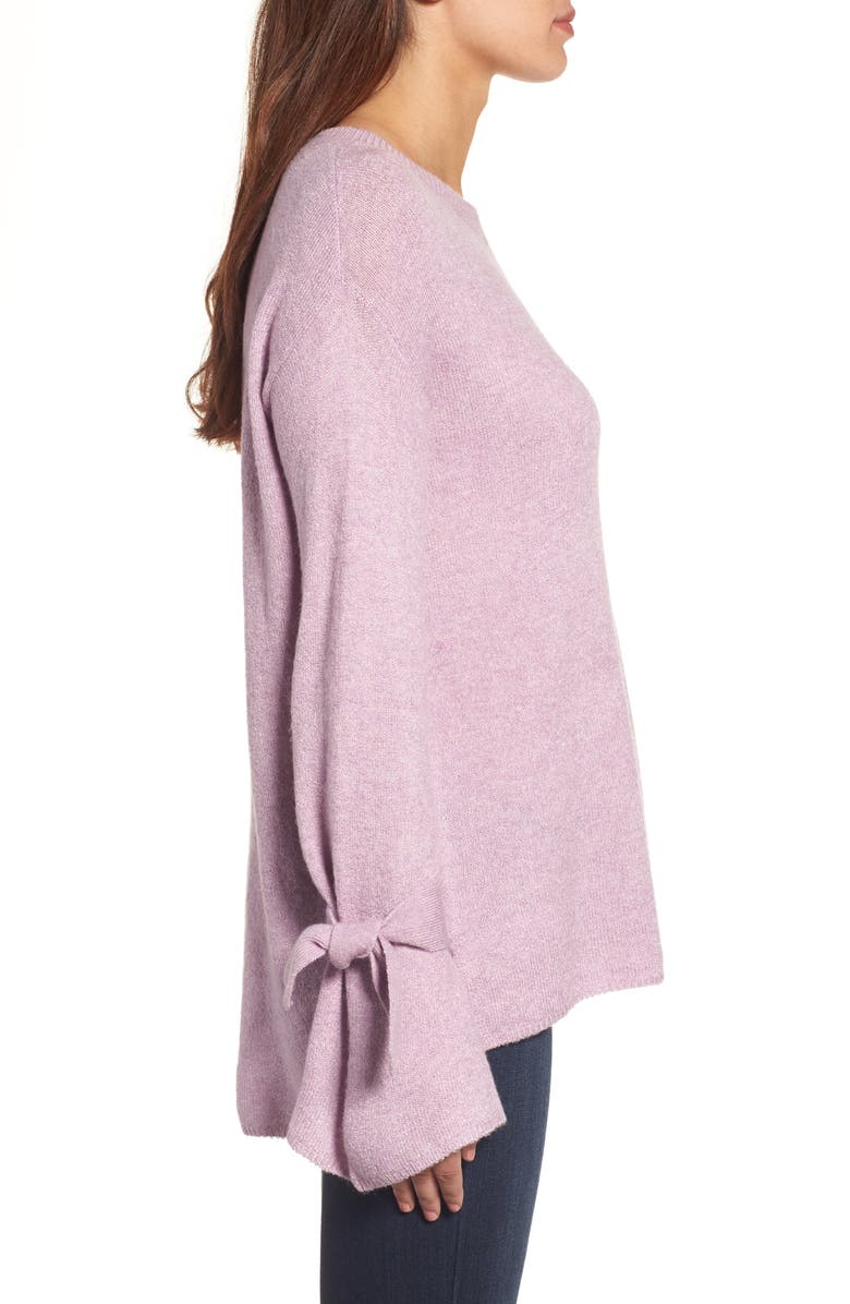 Halogen<sup>®</sup> Tie Bell Sleeve Sweater, Alternate, color,