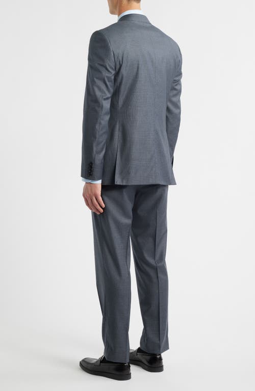 Canali Siena Regular Fit Light Blue Glen Check Super 150s Wool Suit In Blue