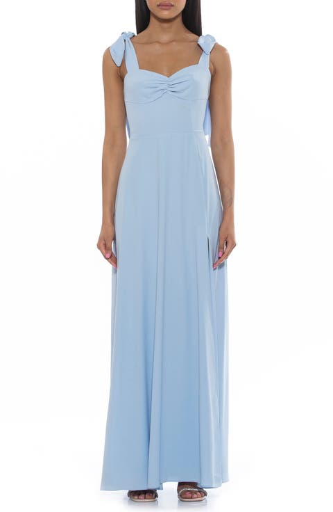 Arya Sweetheart Tie Strap Maxi Dress