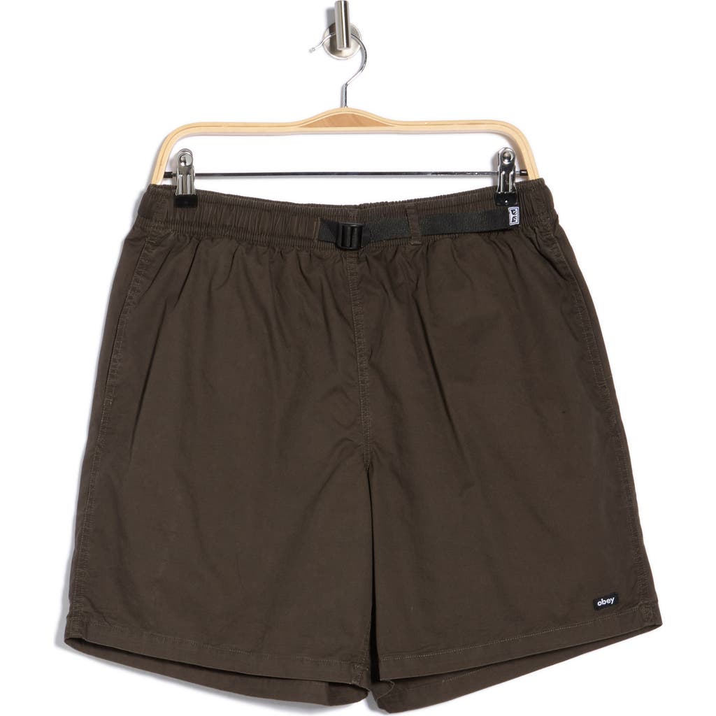 Obey Easy Gravel Trial Shorts In Brown