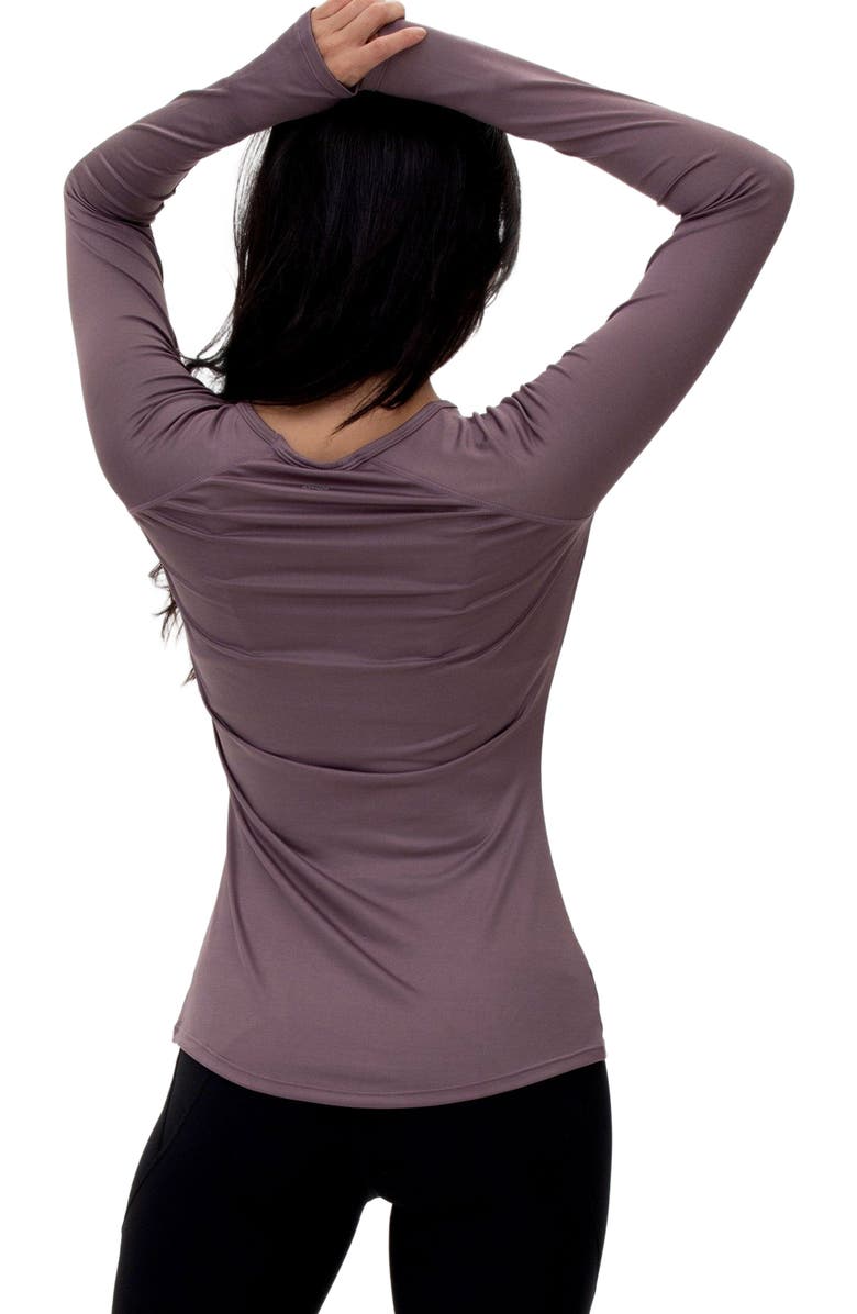 Rebody Active Citizen Compression Long Sleeve Top, Alternate, color, Stone Purple
