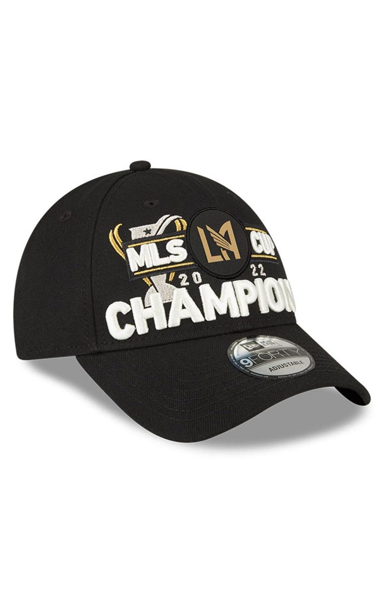 New Era Black LAFC 2022 MLS Cup Champions Locker Room 9FORTY Adjustable Hat, Alternate, color, 