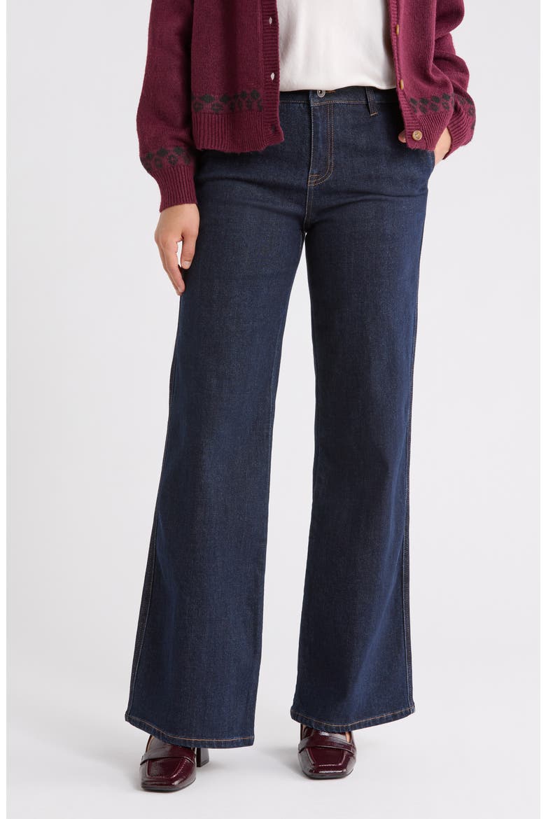 High Waist Wide Leg Jeans, Main, color, RINSE