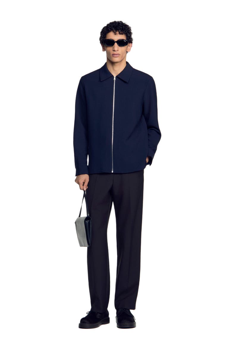 Zipped shirt, Alternate, color, Navy blue