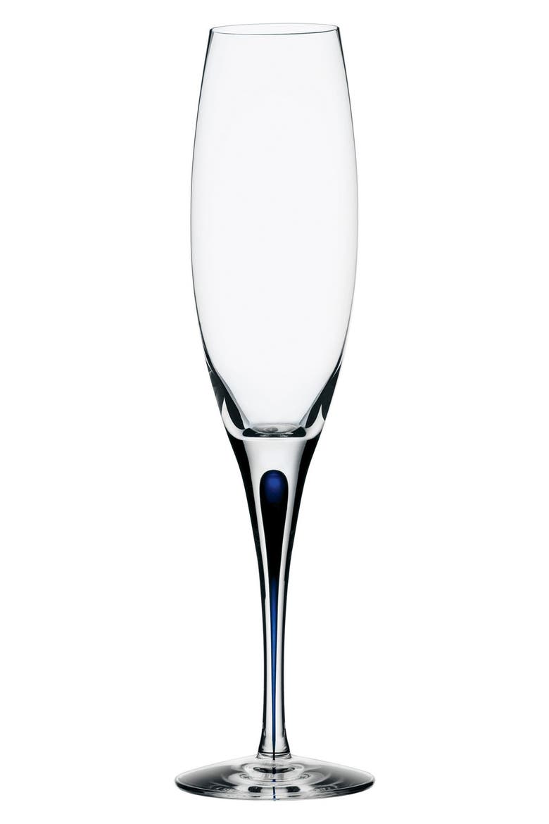 Intermezzo Champagne Flute, Main, color, CLEAR/ BLUE