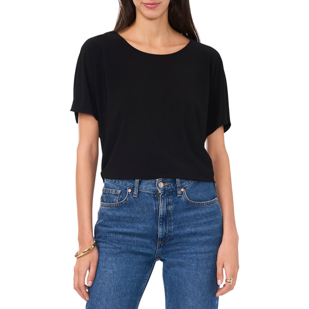 Vince Camuto High-low Relaxed Fit T-shirt In Rich Black