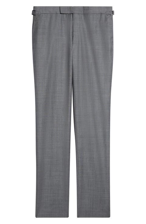 Shelton Wool Sharkskin Tapered Pants