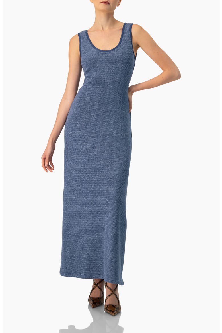Scoop Neck Long  Dress, Main, color, Blue
