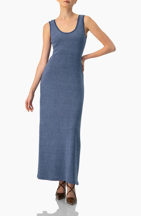 Scoop Neck Long  Dress